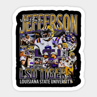 Justin Jefferson College Vintage Bootleg Sticker